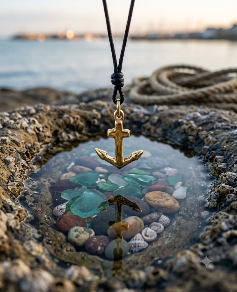 Flawless Anchor Ship Boat Pewter Brass Sterling Silver Necklace Pendant Jewelry