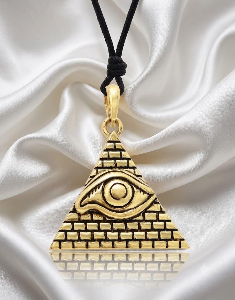 Eye Of Providence 92.5 Sterling Silver Pewter Brass Necklace Pendant Jewelry