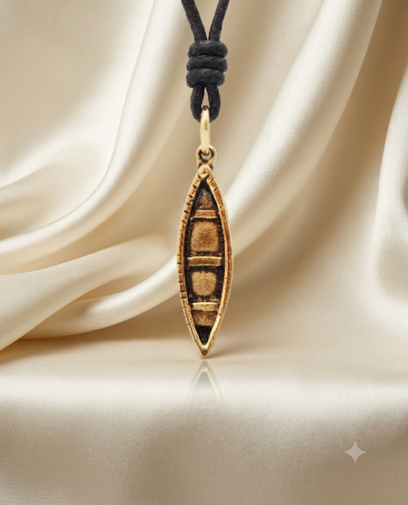 Boat Kayak Canoe 92.5 Sterling Silver Pewter Gold Brass Charm Necklace Pendant Jewelry