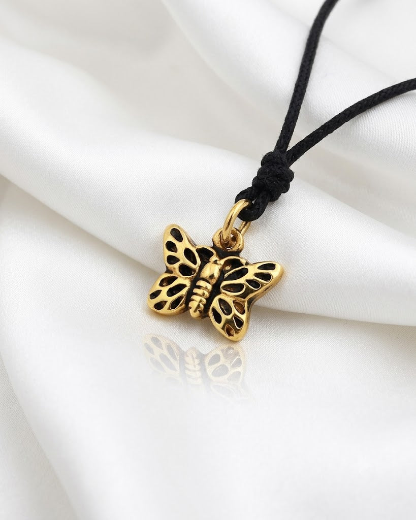 Fancy Butterfly Insect Sterling-silver Pewter Brass Necklace Pendant Jewelry