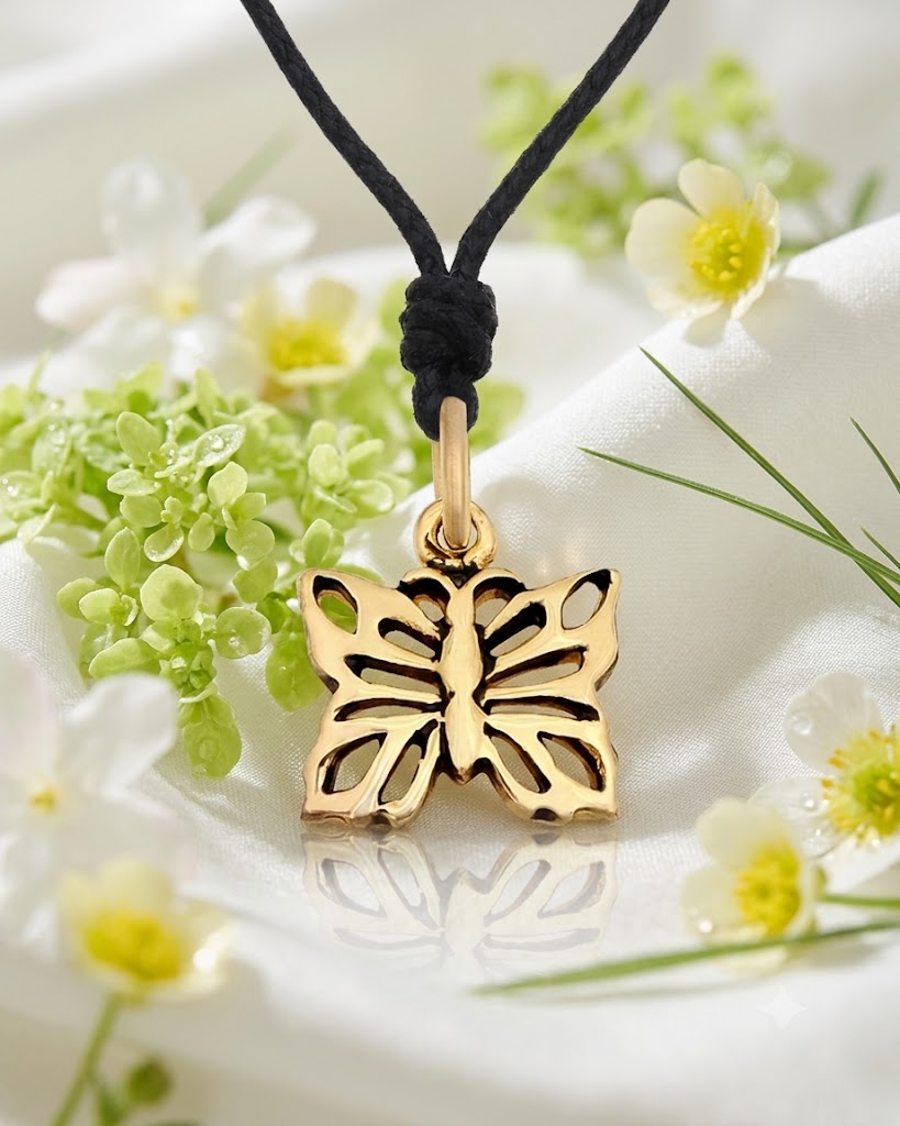 Lovely Butterfly Insect Sterling-silver Pewter Brass Necklace Pendant Jewelry