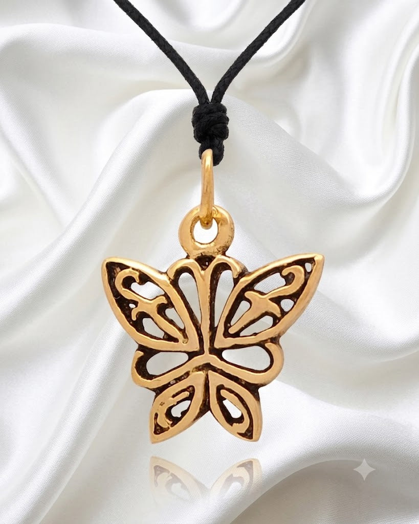 Elegant Butterfly Sterling Silver Pewter Gold Brass Charm Necklace Pendant Jewelry