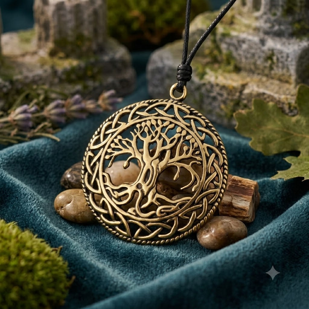 Celtic Tree Of Life 92.5 Sterling Silver Pewter Brass Necklace Pendant Jewelry