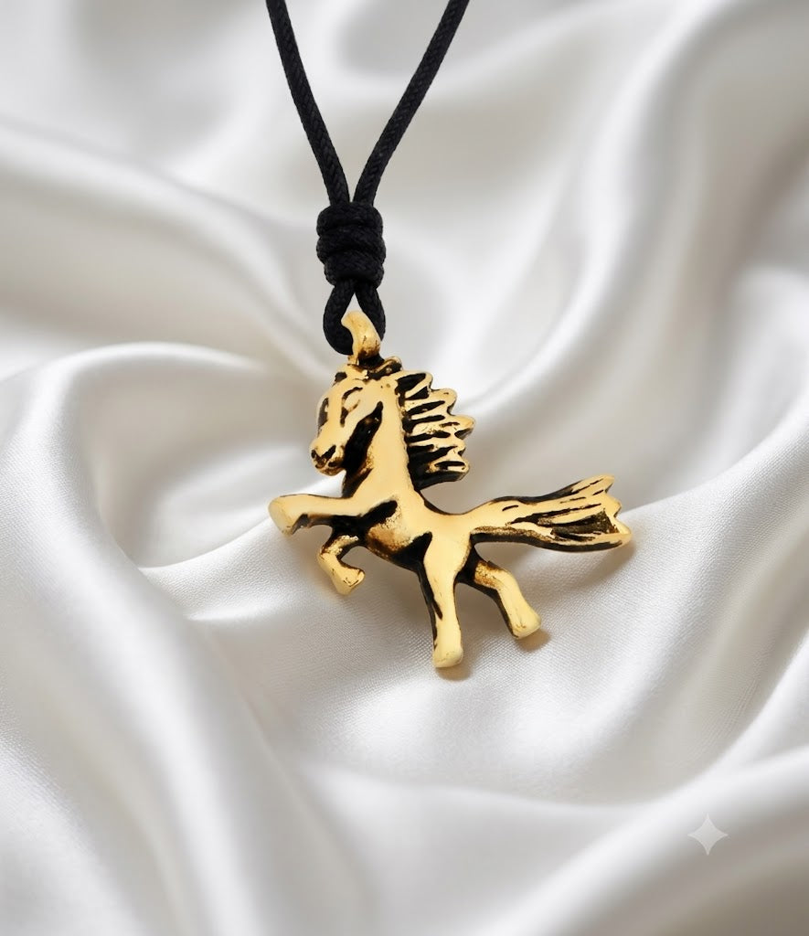 Horse Wild Stallion 92.5 Sterling Silver Pewter Charm Necklace Pendant Jewelry