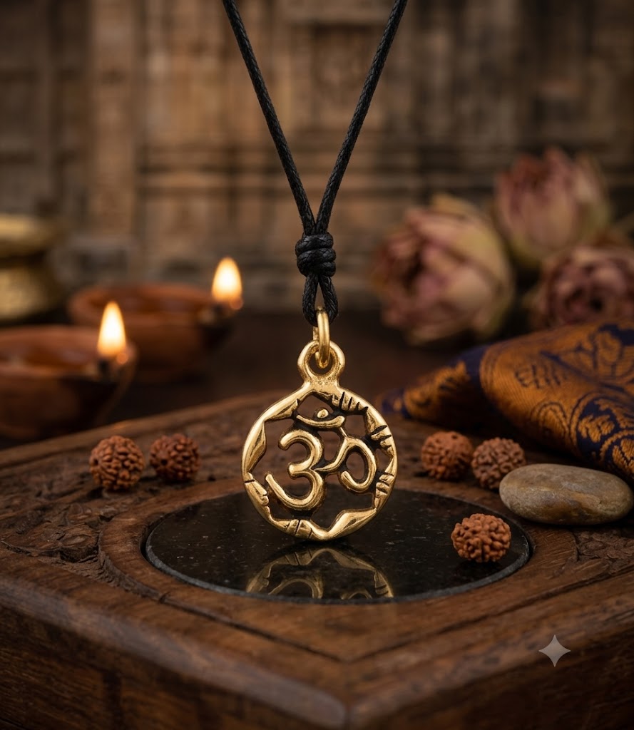 Beautiful Hindu Ohm Silver Pewter Gold Brass Charm Necklace Pendant Jewelry