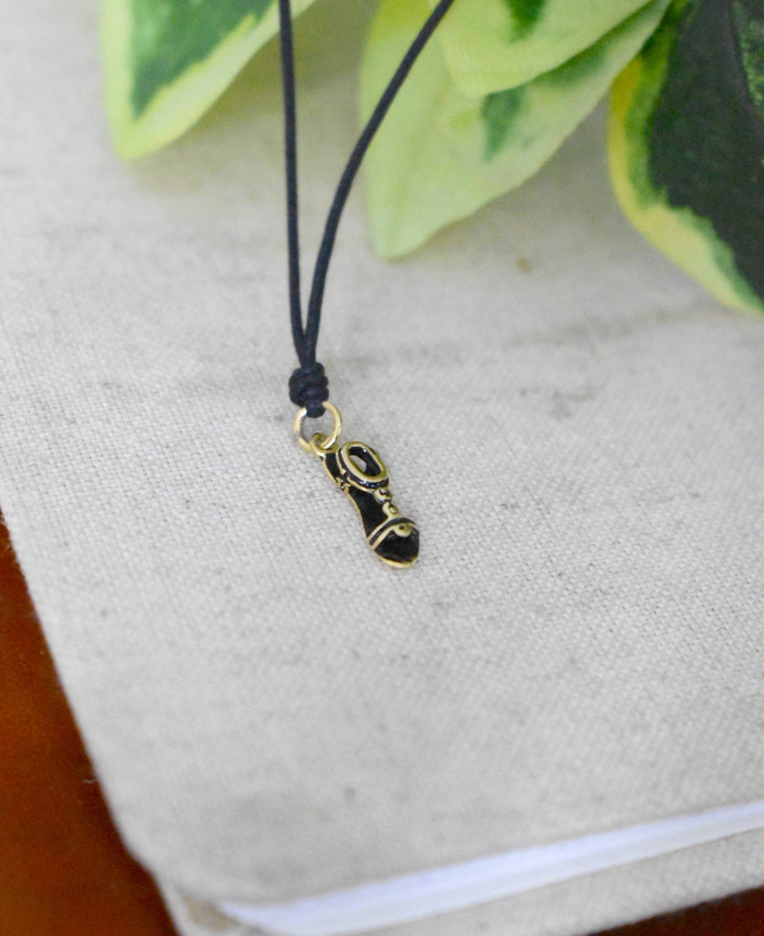 Lovely Sandal Shoes Beach 92.5 Sterling Silver Brass Necklace Pendant Jewelry
