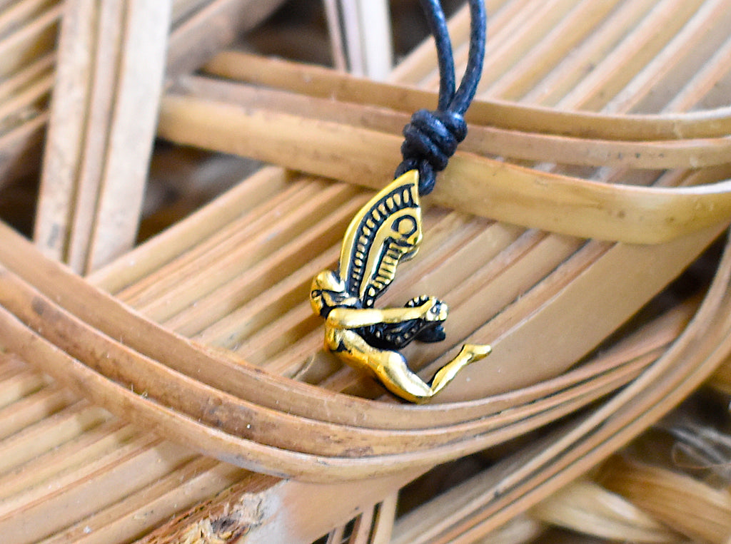 Fairy Pixie 92.5 Sterling Silver Gold Brass Charm Necklace Pendant Jewelry