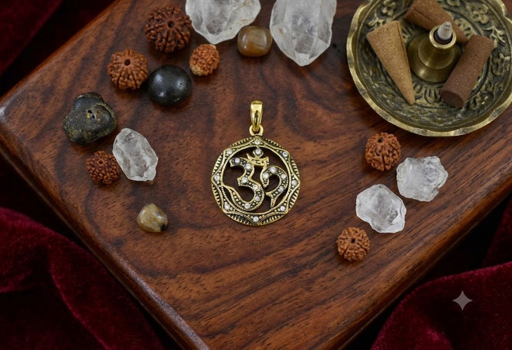 Ohm Aum Om Handcrafted Silver Pewter Brass Charm Necklace Pendant Jewelry
