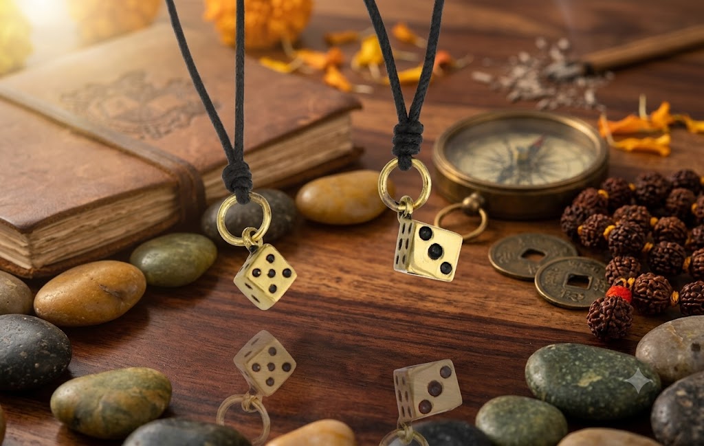 Dice Gambler 92.5 Sterling Silver Pewter Gold Brass Charm Necklace Pendant Jewelry