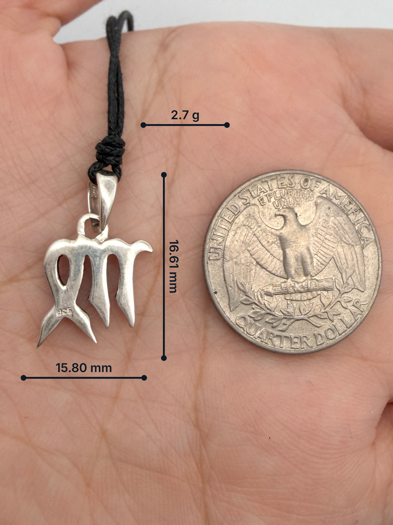Astrology Necklace 92.5 Sterling Silver Pewter Zodiac Horoscope Symbol Pendant Jewelry