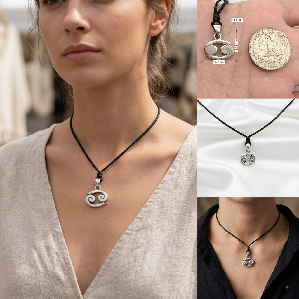 Astrology Necklace 92.5 Sterling Silver Pewter Zodiac Horoscope Symbol Pendant Jewelry