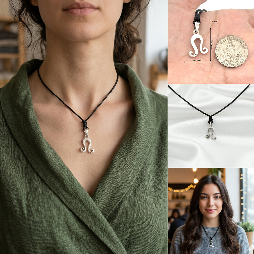 Astrology Necklace 92.5 Sterling Silver Pewter Zodiac Horoscope Symbol Pendant Jewelry