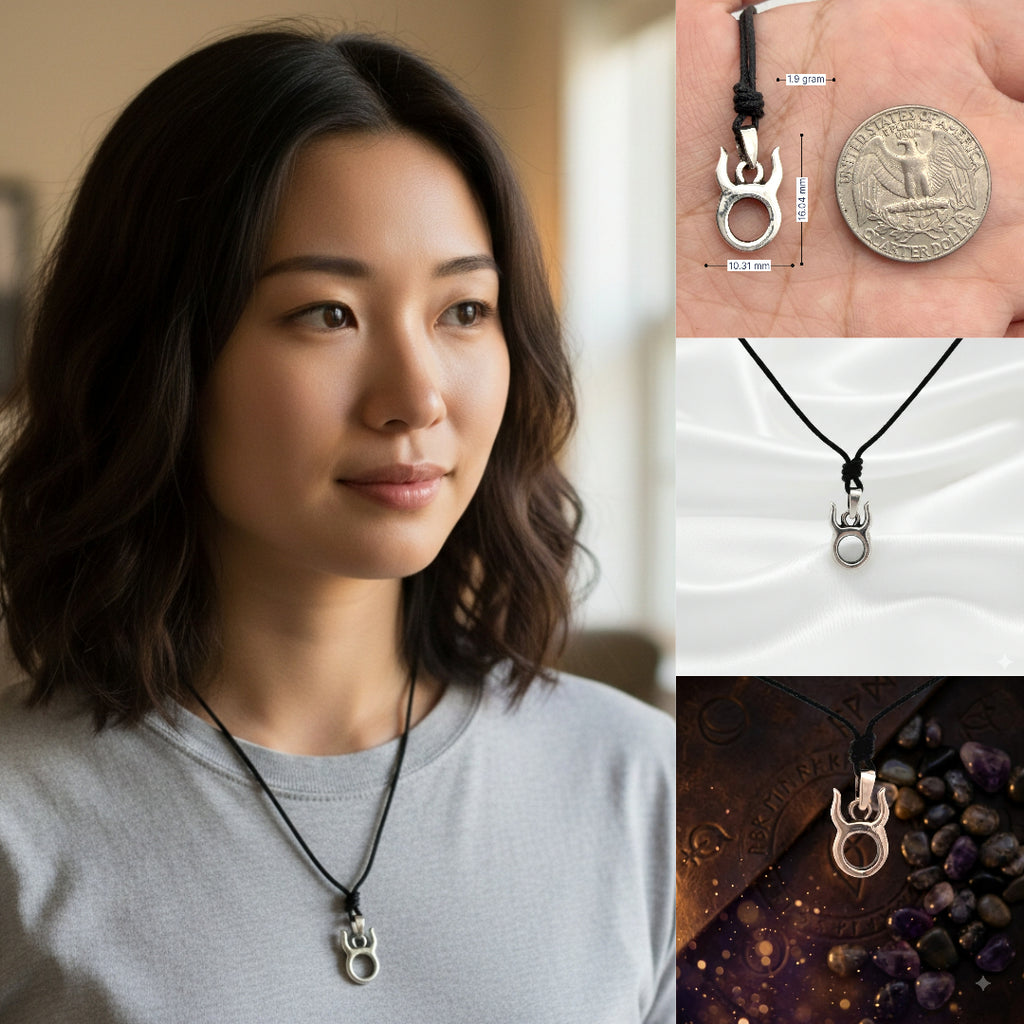 Astrology Necklace 92.5 Sterling Silver Pewter Zodiac Horoscope Symbol Pendant Jewelry