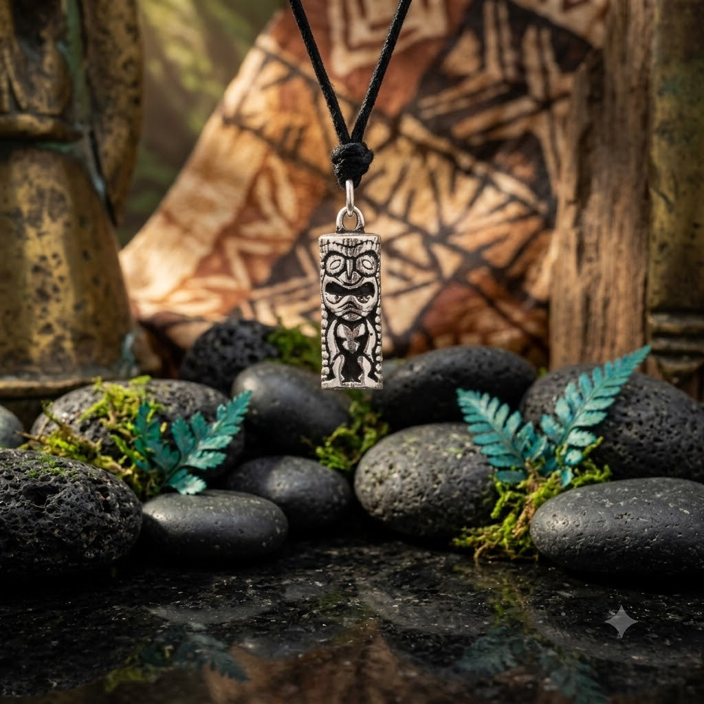 Hawaiian God 92.5 Sterling Silver Gold Brass Necklace Pendant Jewelry