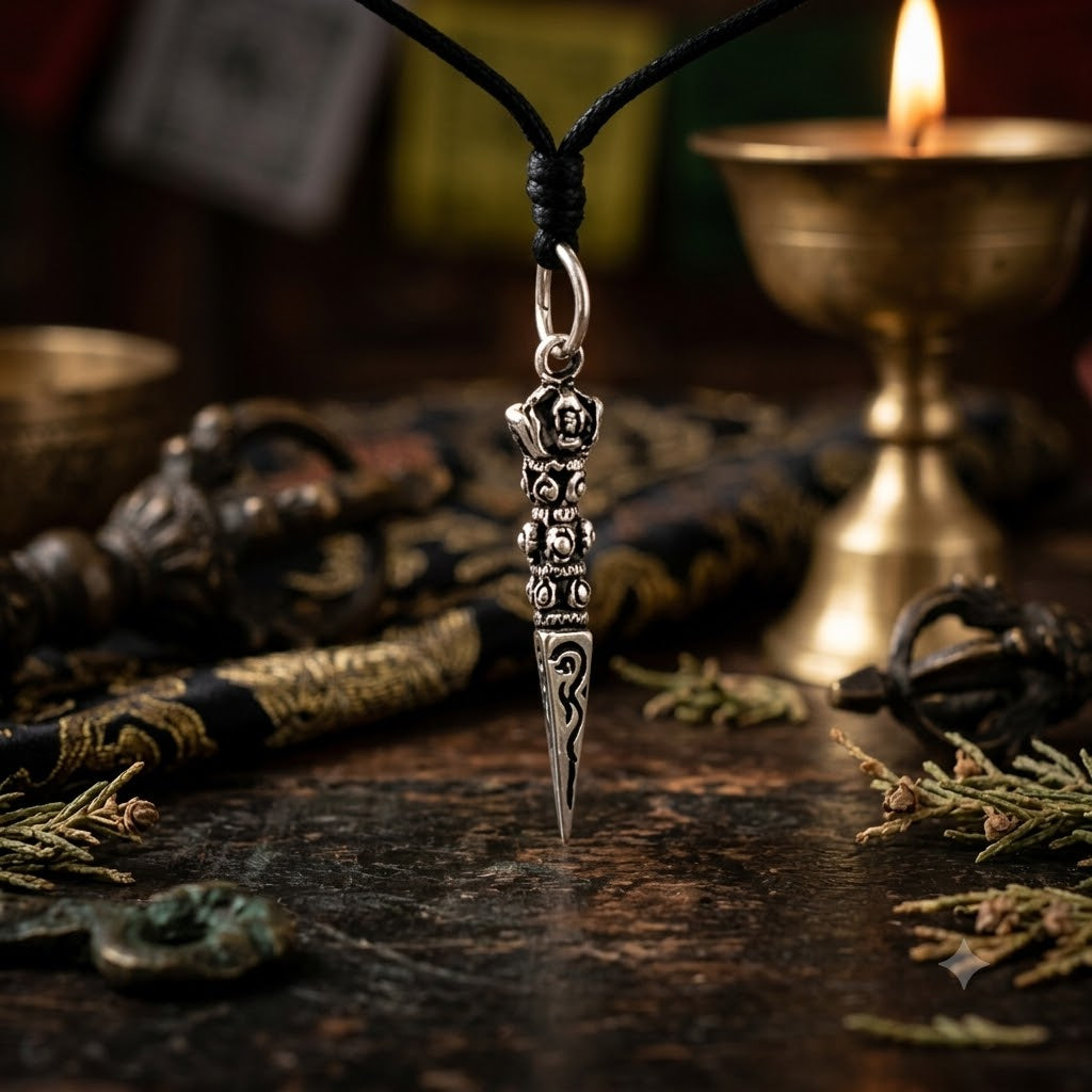 New Tibet Amulet 92.5 Sterling Silver Gold Brass Necklace Pendant Jewelry