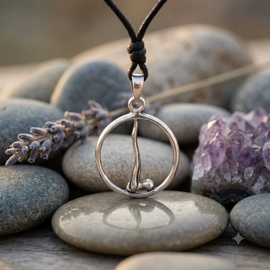 Yoga Pose 92.5 Sterling Silver Gold Brass Charm Necklace Pendant Jewelry
