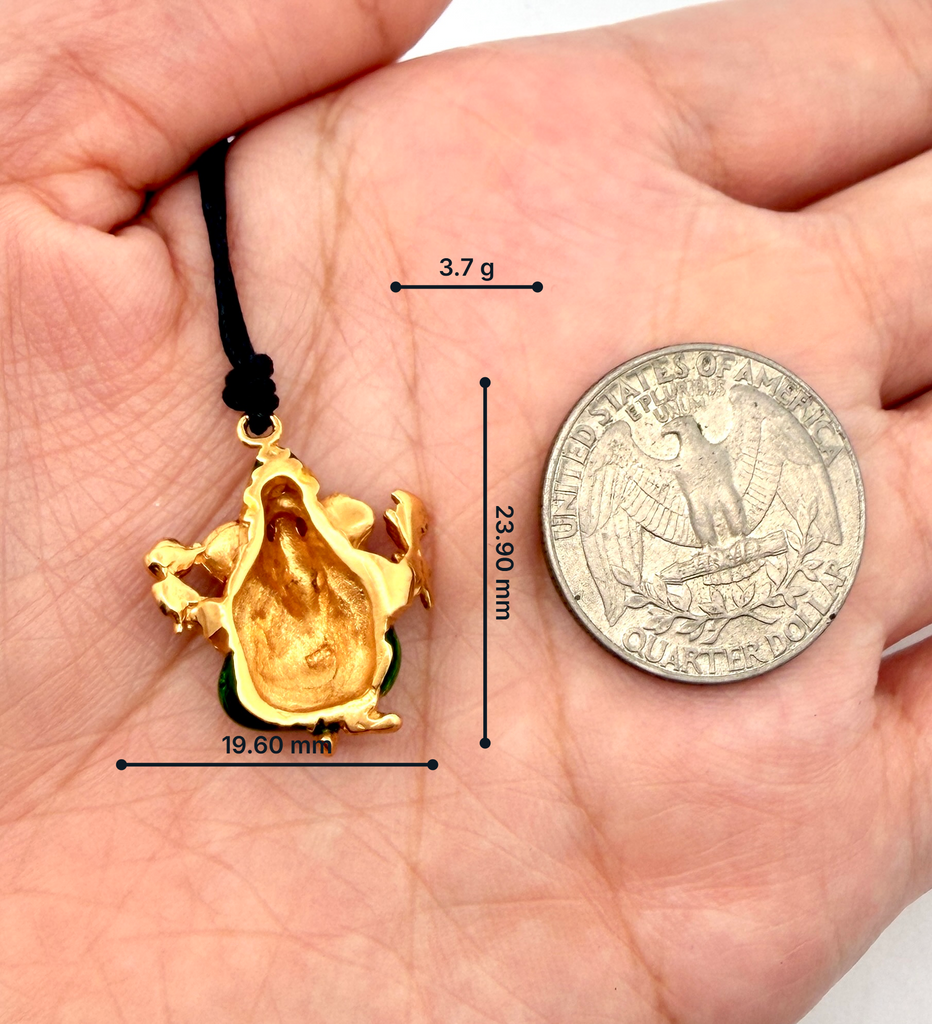 Ganesh Gold Plated 92.5 Sterling Silver Necklace Pendant Jewelry