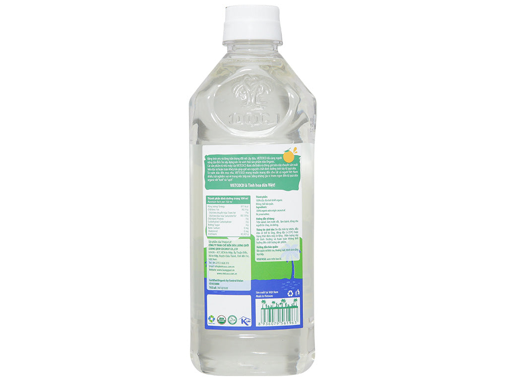Organic Extra Virgin Coconut Oil for Cooking by Vietcoco 250ml / 500ml | 100% Organic