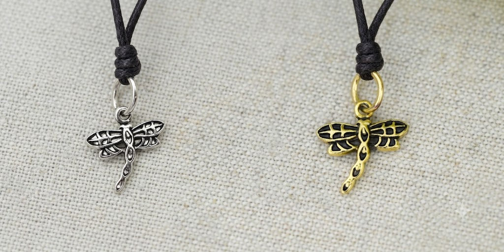 New Lovely Dragonfly Sterling Silver Brass Pewter Charm Necklace Pendant Jewelry