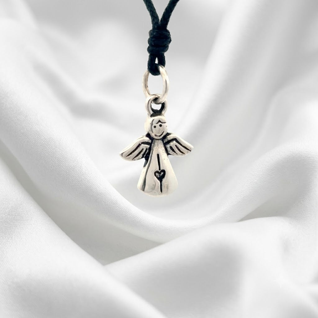 Lovely Angel Sterling Silver Pewter Gold Brass Charm Necklace Pendant Jewelry