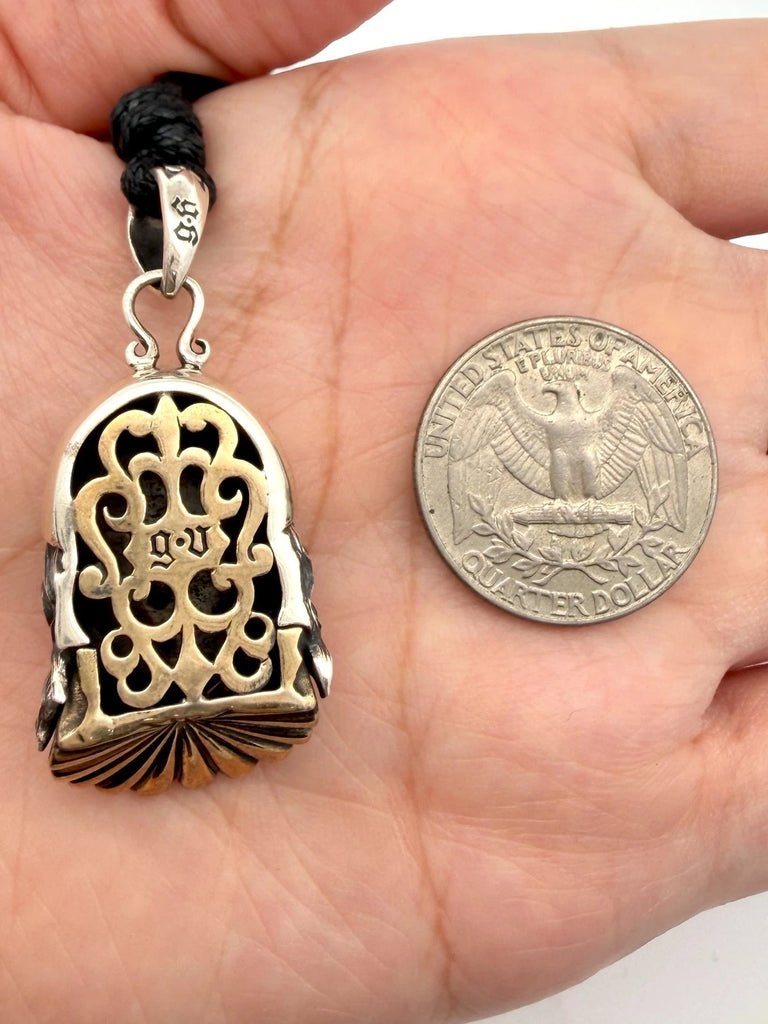 Clown Mime Circus Art 92.5 Sterling Silver Charm Necklace Pendent Jewelry