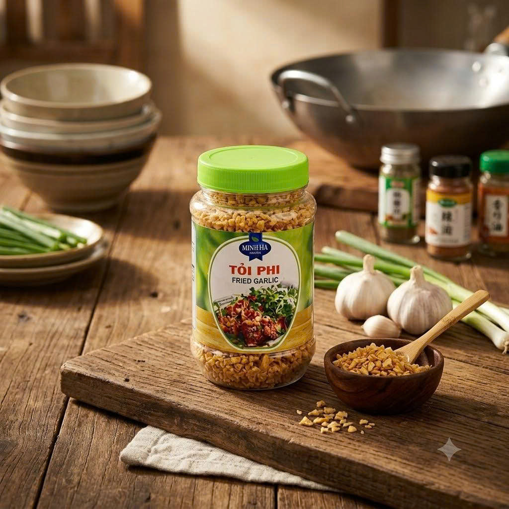 Minh Ha Vietnamese Fried Garlic & Shallots β Eco-Friendly, Handmade, Flavorful Garnish 100g