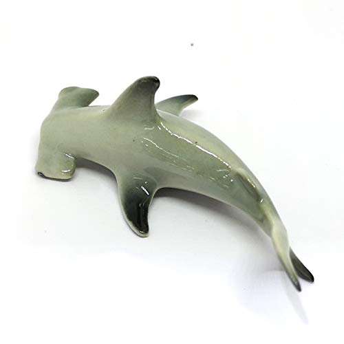 Hammerhead Shark Fish Figurine Ceramic Hand Paint Miniature Craft Collectible