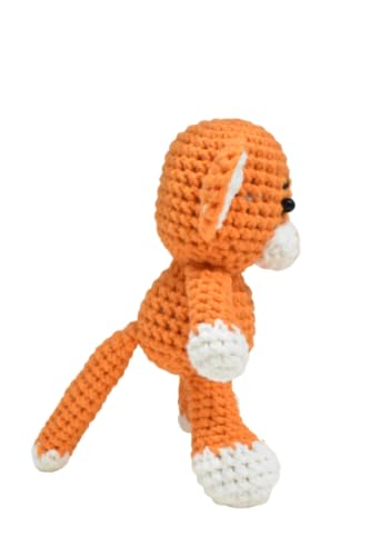 Bigfoot Monkey Handmade Amigurumi Stuffed Toy Knit Crochet Doll VAC (Orange)