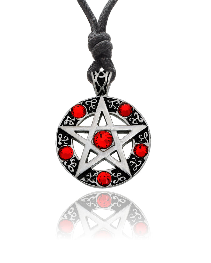 Color Pentagram Silver Pewter Gold Brass Charm Necklace Pendant Jewelry