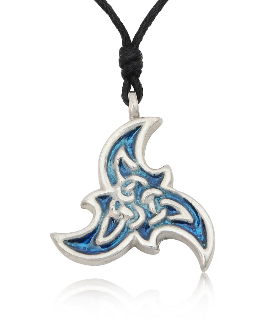 Colorful Celtic Design Silver Pewter Charm Necklace Pendant Jewelry