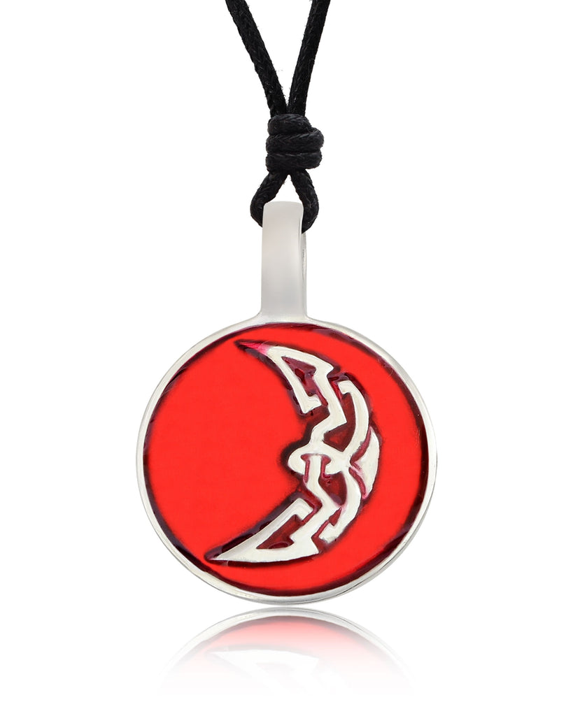 Celtic Moon Silver Pewter Charm Necklace Pendant Jewelry