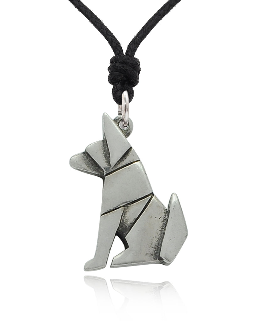 Cute Dog Silver Pewter Gold Brass Charm Necklace Pendant Jewelry