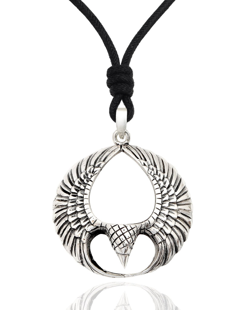 Spread Open Phoenix Wing Sterling Silver Brass Pewter Necklace Pendant Jewelry