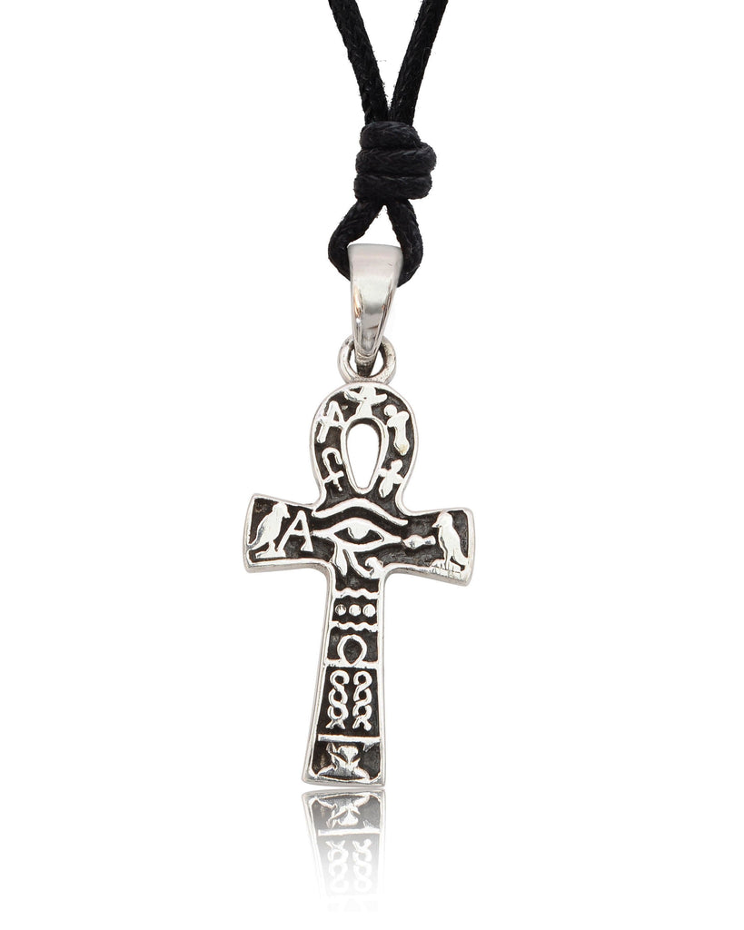 Egyptian Ankh Key Eye of Horus Ra Silver Pewter Brass Necklace Pendant Jewelry