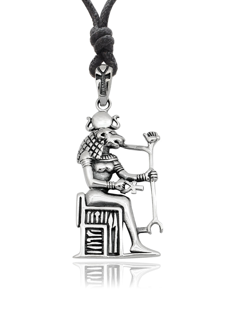 Egyptian God & Goddess 92.5 Sterling Silver Brass Necklace Pendant Jewelry