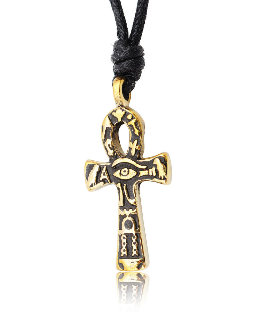 Egyptian Ankh Key Eye of Horus Ra Silver Pewter Brass Necklace Pendant Jewelry