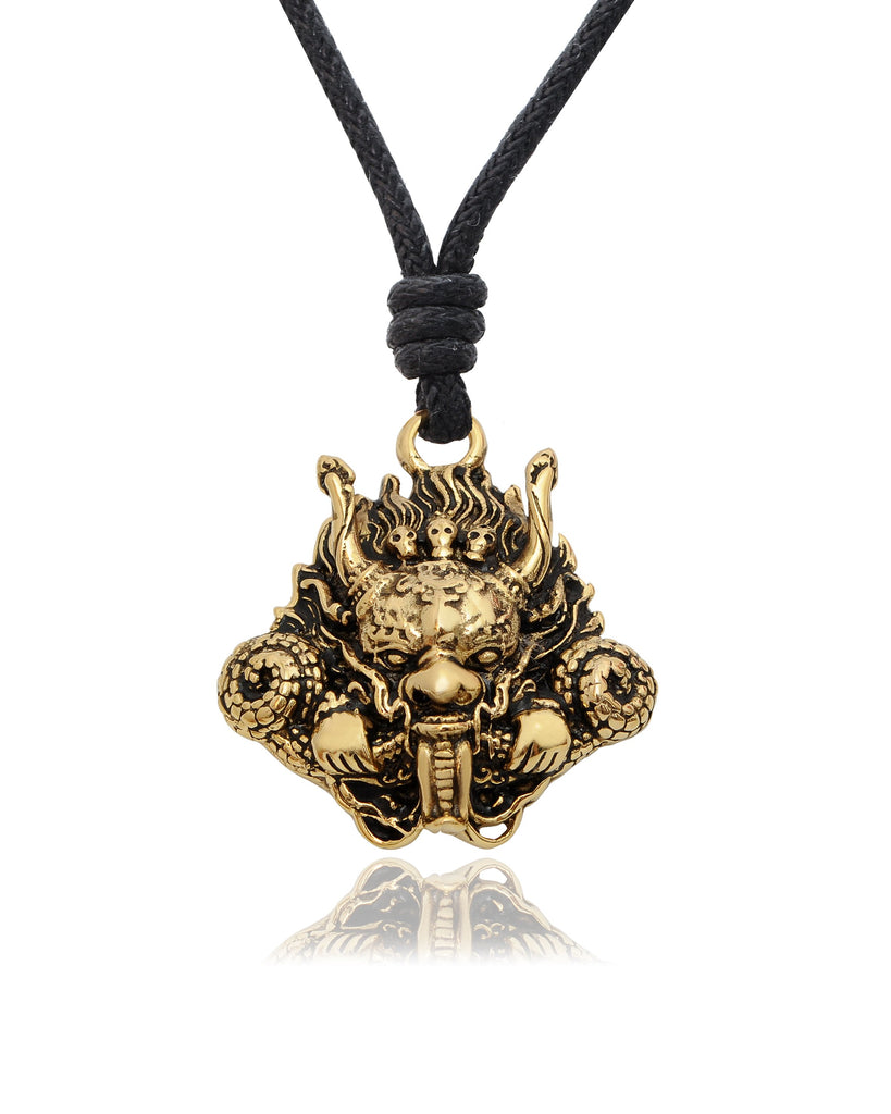 Japanese Hannya Mask 92.5 Sterling Silver Pewter Brass Necklace Pendent Jewelry