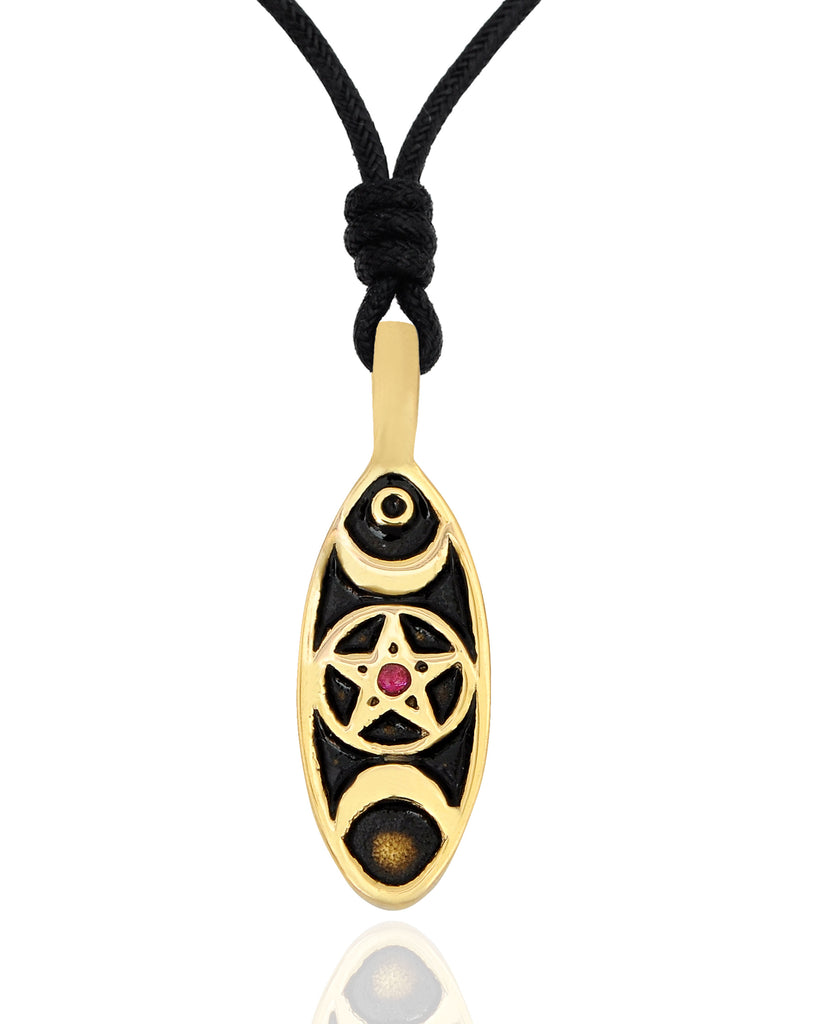 Lovely Pentagram Star Handmade Silver Pewter Gold Brass Necklace Pendant Jewelry
