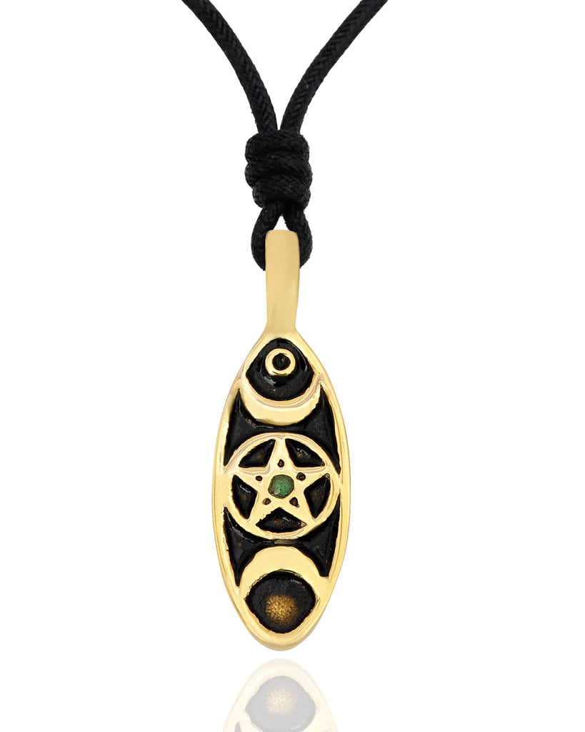 Lovely Pentagram Star Handmade Silver Pewter Gold Brass Necklace Pendant Jewelry
