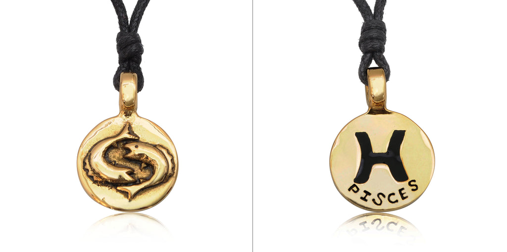 Astrology Silver Pewter Gold Brass Charm Necklace Pendant Horoscope Zodiac