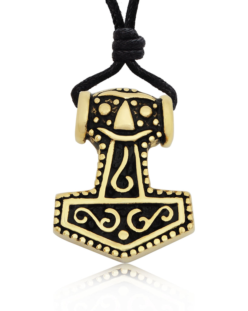 God's Hammer Sterling Silver Gold Brass Charm Necklace Pendant Jewelry
