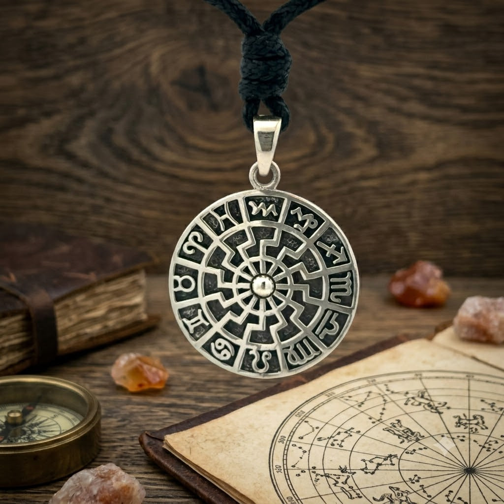 Handmade Astrology Sterling Silver Pewter Gold Brass  Necklace Pendant Jewelry