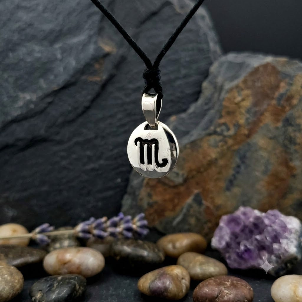 Astrology Gold 92.5 Sterling Silver Brass Charm Necklace Pendant Horoscope Zodiac