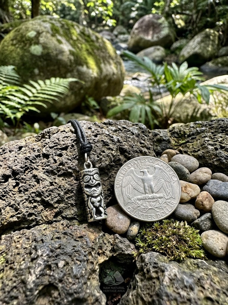 Hawaiian God 92.5 Sterling Silver Gold Brass Necklace Pendant Jewelry