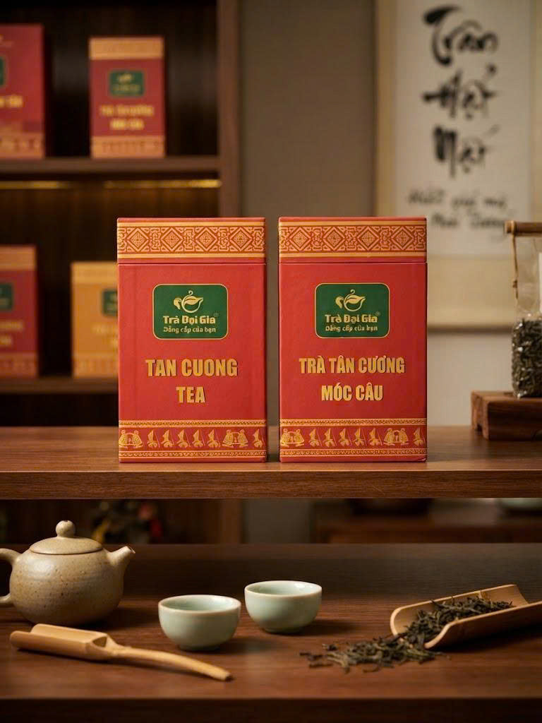 Dai Gia Tea - Thai Nguyen Green Tea 200g & Tan Cuong Green Tea 100g Special Quality Vietnamese Tea