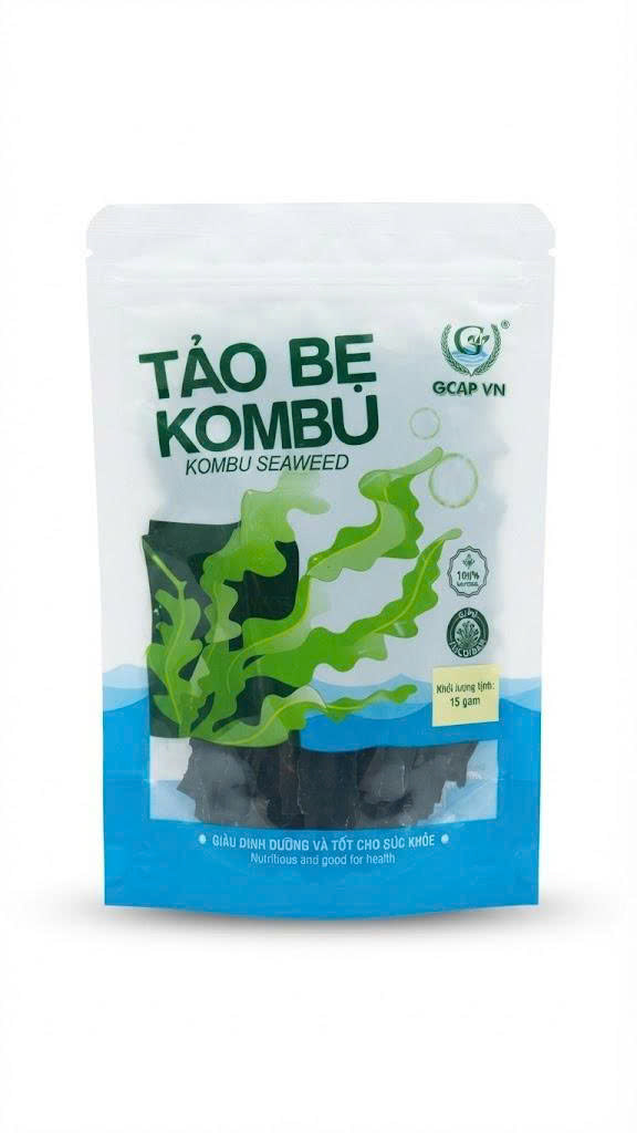 GCAP Kombu Seaweed 15g Rich in Fucoidan Expands Up to 10x Dried Kelp