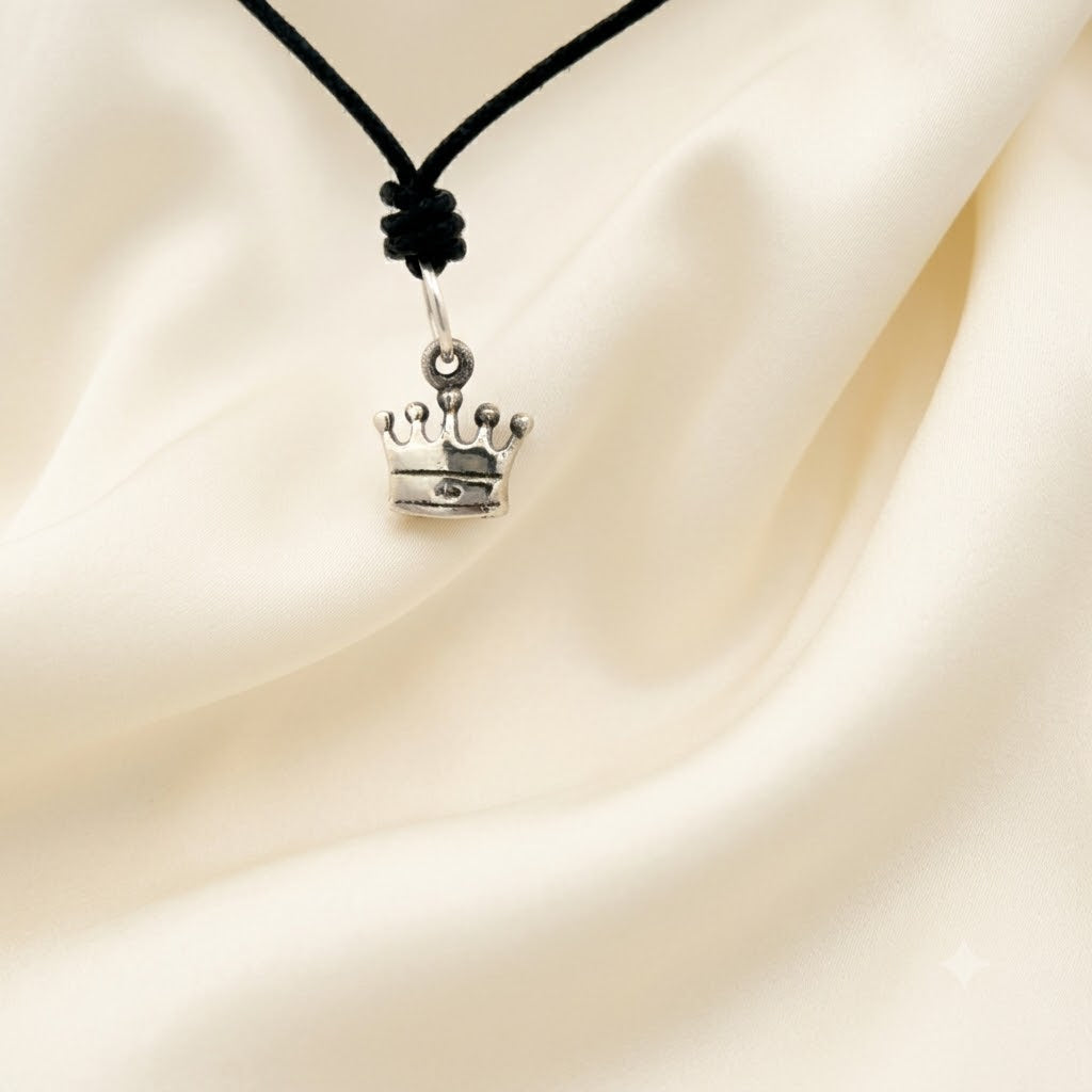 King Crown 92.5 Sterling Silver Pewter Brass Charm Necklace Pendant Jewelry