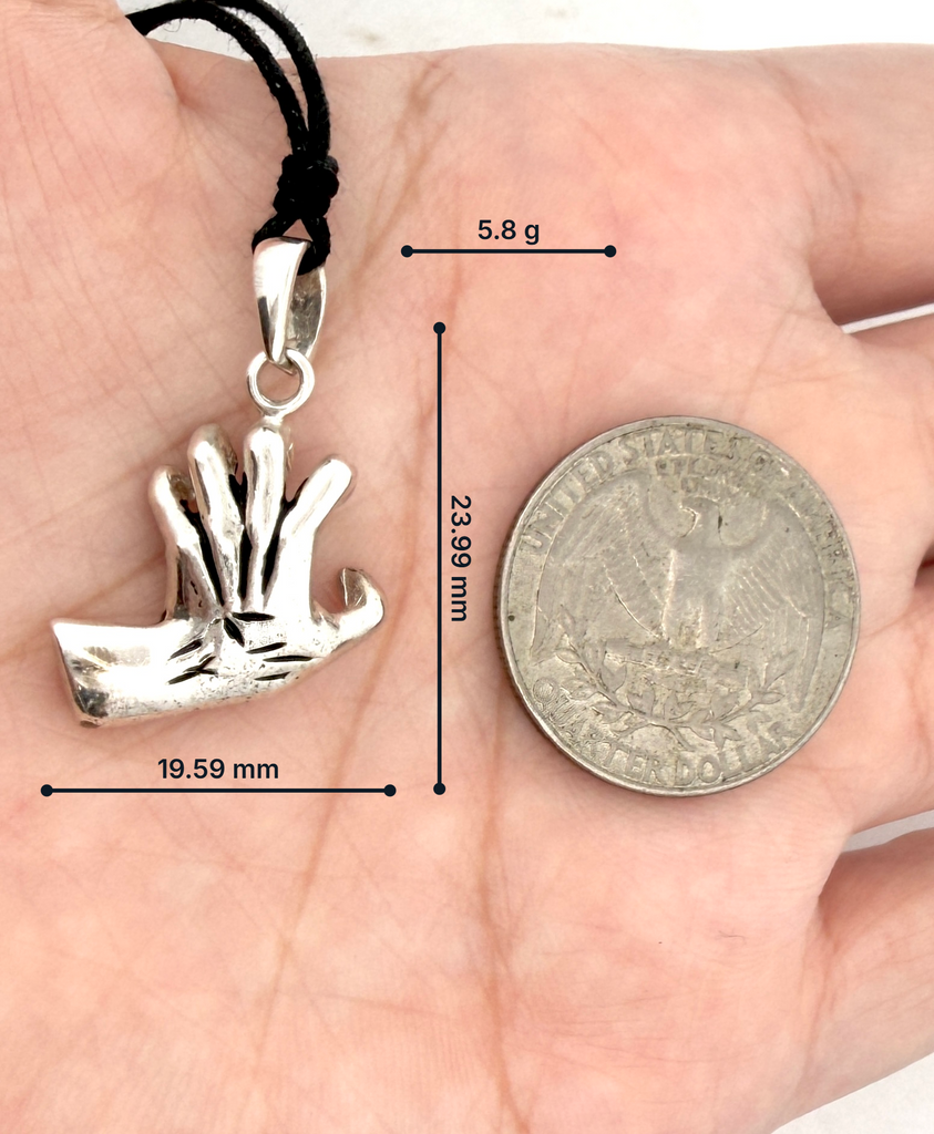 Eye Of Providence In Hand Gold 92.5 Sterling Silver Brass Charm Necklace Pendant Jewelry