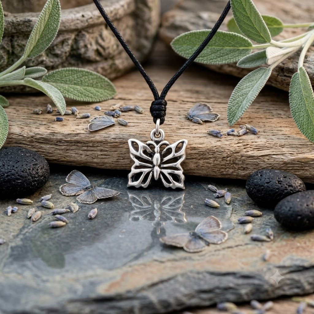 Lovely Butterfly Insect Sterling-silver Pewter Brass Necklace Pendant Jewelry