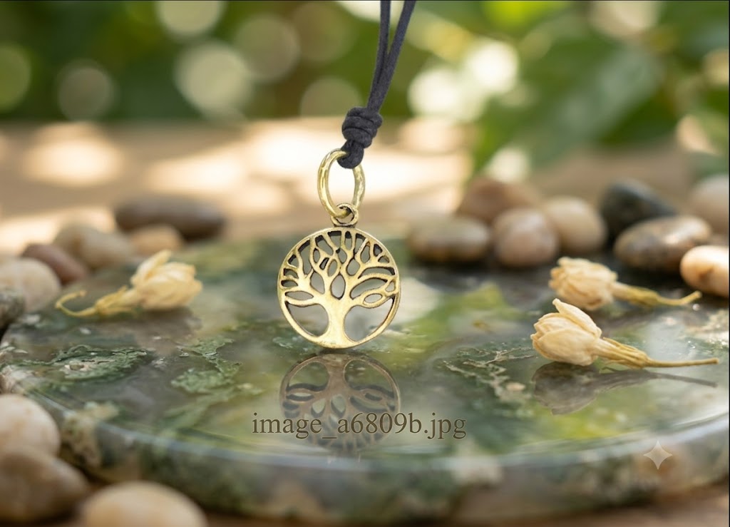 Tree of Life 92.5 Sterling Silver Gold Brass Charm Necklace Pendant Necklace Jewelry